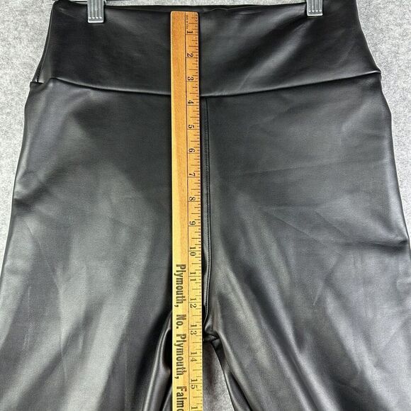 Robert Matthew Faux Leather Pants Womens M Pull On Lined Skinny City Whimsy Goth - Picture 11 of 14